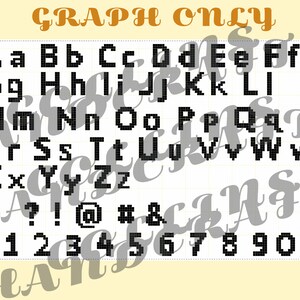 Patrón Graphgan-Cap Letras y Números pequeños (4145)
