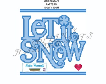 Pattern Graphgan-Let It Snow (3154)                                               Cristmas,winter,graphgan,blanket,crochet,afghan,graph