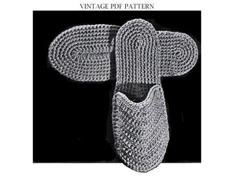 VINTAGE PDF Pattern - Men's Crocheted Scruffs