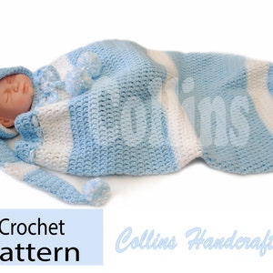 Pattern - Striped Snuggly Cocoon with Hat, New Born, 0-3, (C1201) (BH1112) NB, Baby Bunting, Snuggly, Photo Prop, swaddle, sack, sacks,