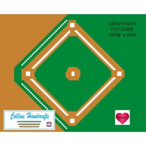 C2C Pattern Graphgan - Baseball Field (2090)                                                        patterns,blanket,fields,sports