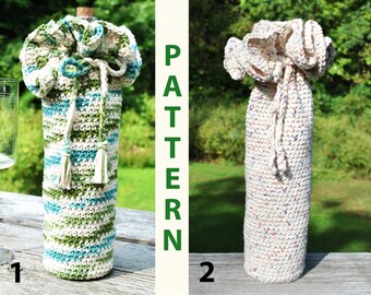 PDF Pattern-Ruffled Cotton Wine Bottle Bags (480 & 481)                                              Use holiday colors for easy gift given.