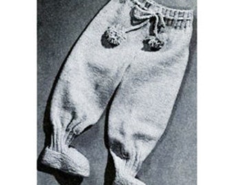 VINTAGE PDF Pattern - Baby Leggings Pattern 5231 (KNIT)