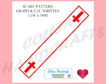 Graph Pattern - Cross Scarf (4076)                                                                                   c2c,pattern,graph