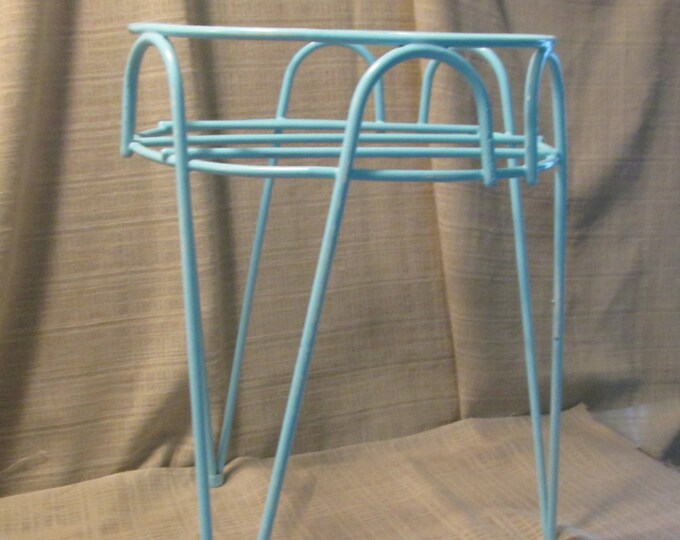 Metal Plant Stand Floor Plant Stand Distressed Robin Egg Etsy