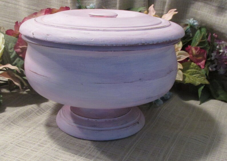 Wooden Pedestal Bowl Bowl With Lid Decorative Bowl Fruit Etsy