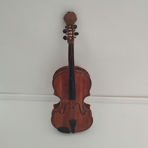 Dollhouse bass 1-12 scale, miniature musical instrument, Barbie scale violin, 1-6 scale musical