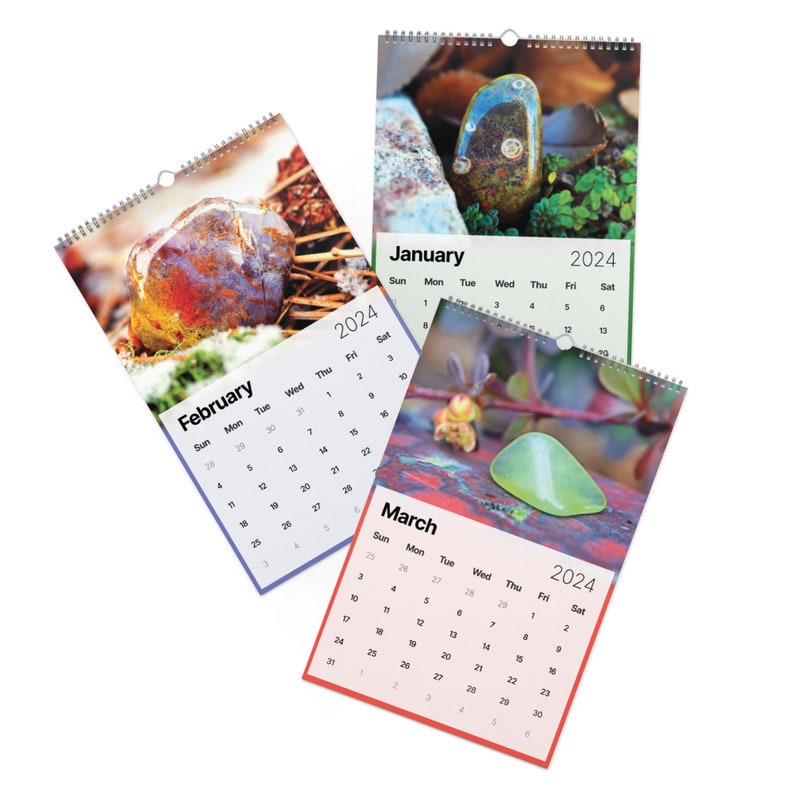 2024 Wall Calendar Rocks in Nature Rock Geology 11 X 17 Calendar Etsy