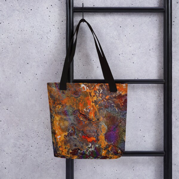 Abstract Geology Tote Bag - Real Stone Photographic Art