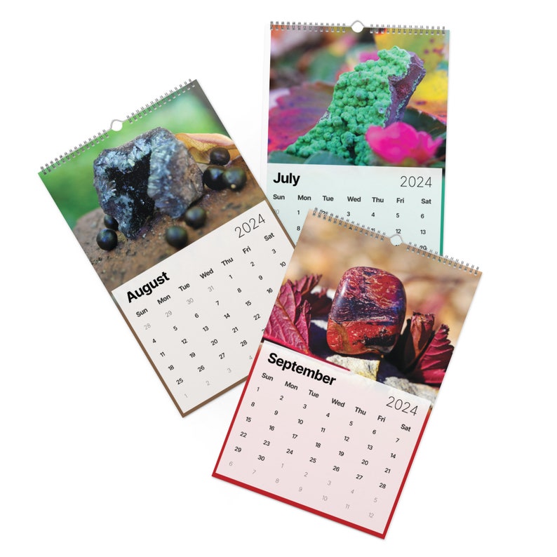 2024 Wall Calendar Rocks in Nature Rock Geology 11 X 17 Calendar Etsy
