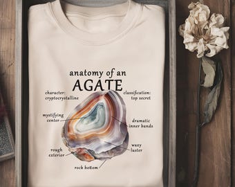 Agate Lover Shirt - Funny Agate Anatomy T-Shirt - Mineral Agate Humor Tee