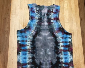 Medium Ice Dye Tie Dye Tank Top, Hippie Clothes for Men, boho hippie style, tye dye tank top, Tye Dye Shirt, Trending Shirt, gift for hippie