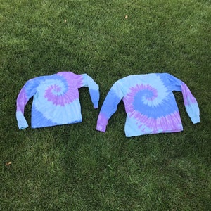 kids large, XL long sleeve tie dye shirt,youth tye dye, gift for hippie kid, boho hippie clothes, gift for birthday, handmade tie dye