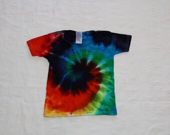 Adult Neon Rainbow Tie-Dye Tee - 100% Cotton, Swirl Pattern, Made In USA, No Two Exactly Alike - View #9