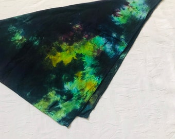 blue and green tie dye dog bandanna, square bandanna,tye dye dog bandanna, gift for dog lover, furbabies fashion