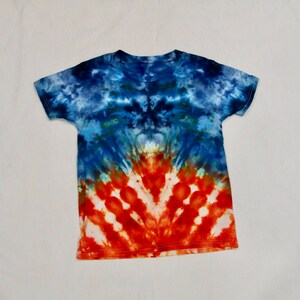 kids small tie dye shirt, youth tye dye shirt, gift for hippie kid, boho hippie clothes, gift for birthday, handmade tie dye