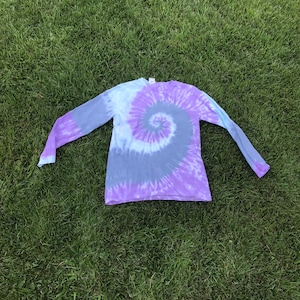 Adult small long sleeve tie dye shirt, hippie clothes, unique gift for her, boho  hippie clothes for women, gift for hippie