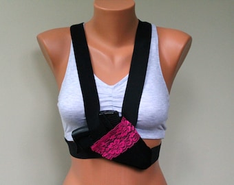 Chest Holster, Safe and secure jogging or walking  Gun holster, walking protection,comfortable gun holster, Womens or Mens holster