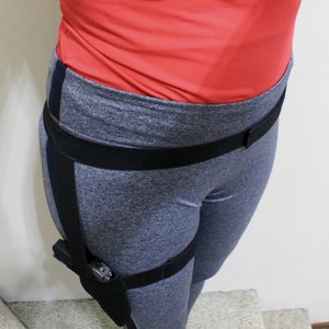 Thigh holster, Easy access thigh holster, walking holster, comfortable holster, lightweight holster, open carry