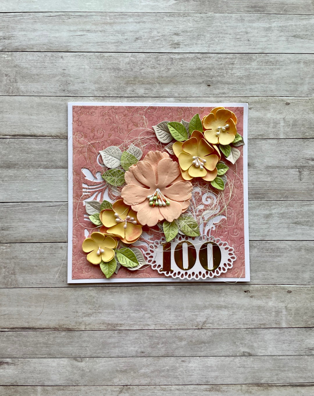 100th Birthday Card, Personalised Card, Birthday Greeting Card ...