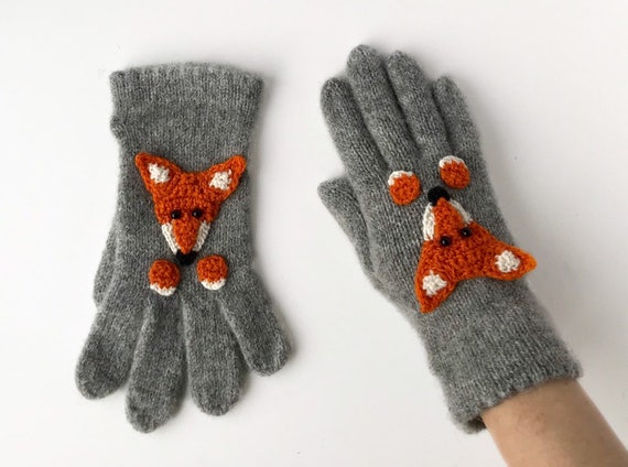 fox wool gloves