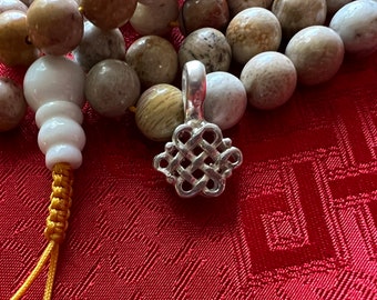 Bhum Counter - Endless Knot Design - 925 Sterling Silver - Medium - Nepal 2022