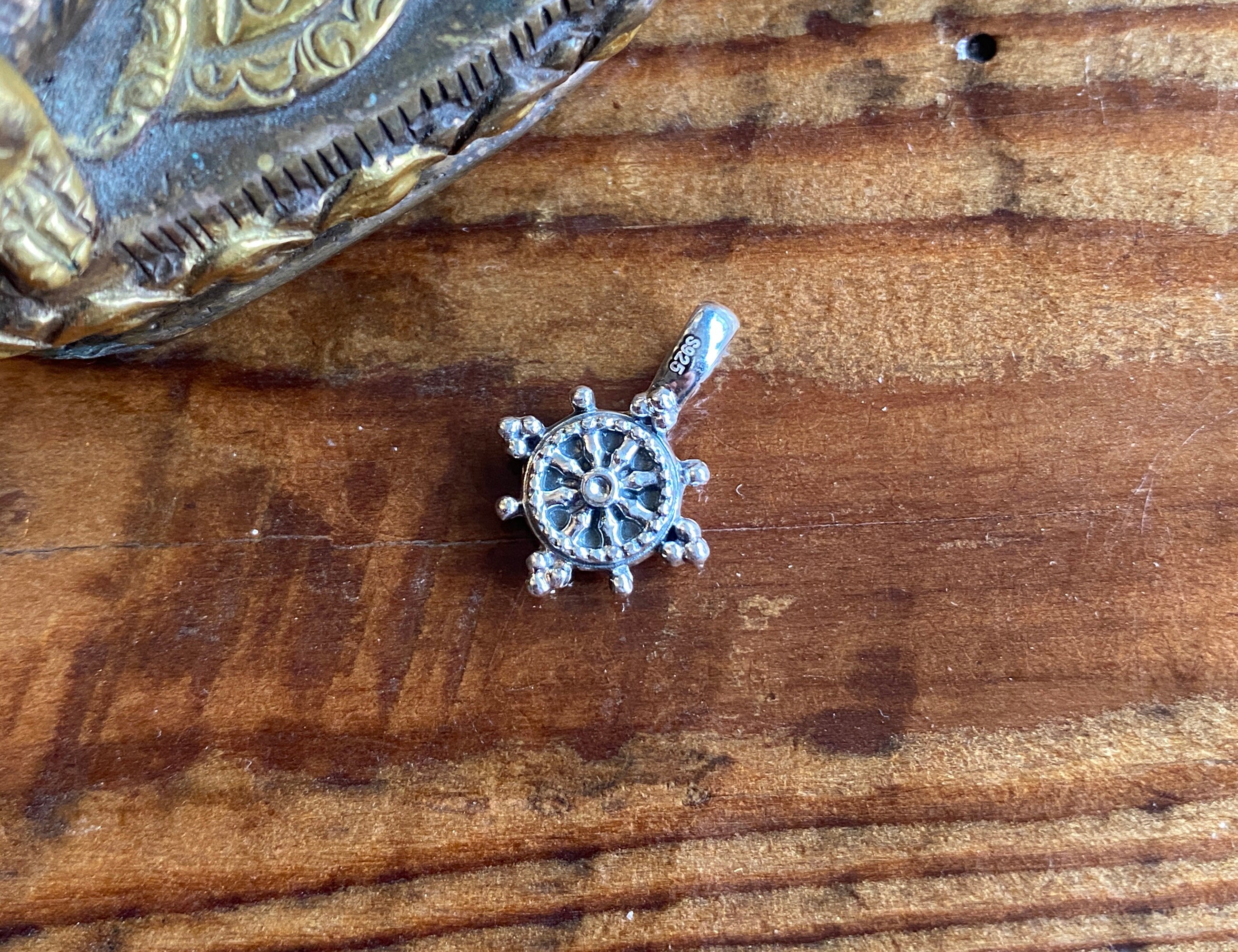 DHARMA WHEEL Bhum Counter Clip • Medium • 925 Silver Buddhist Mala