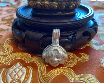 Lotus Flower Bhum Counter - Double Extra Large - 925 Sterling Silver - Polished - Harder to Find Size - Nepal 2023