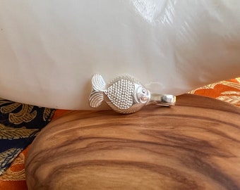 Fish Designed Bhum Counter • Medium • Fine Details • 925 Sterling Silver