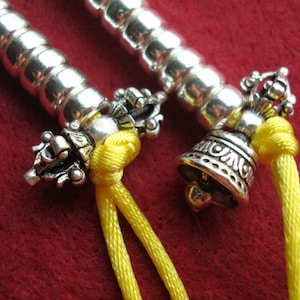 Mala Counters - Bell & Dorje Style #1 - High Quality - LARGE - 925 STERLING SILVER