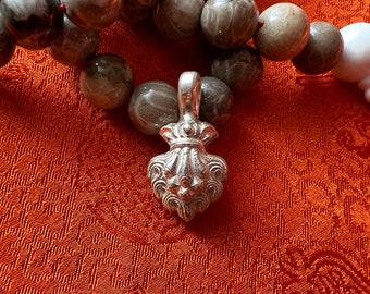 Flaming Jewel Bhum Counter - Extra Large - 925 Sterling Silver - Polished - Nepal 2022