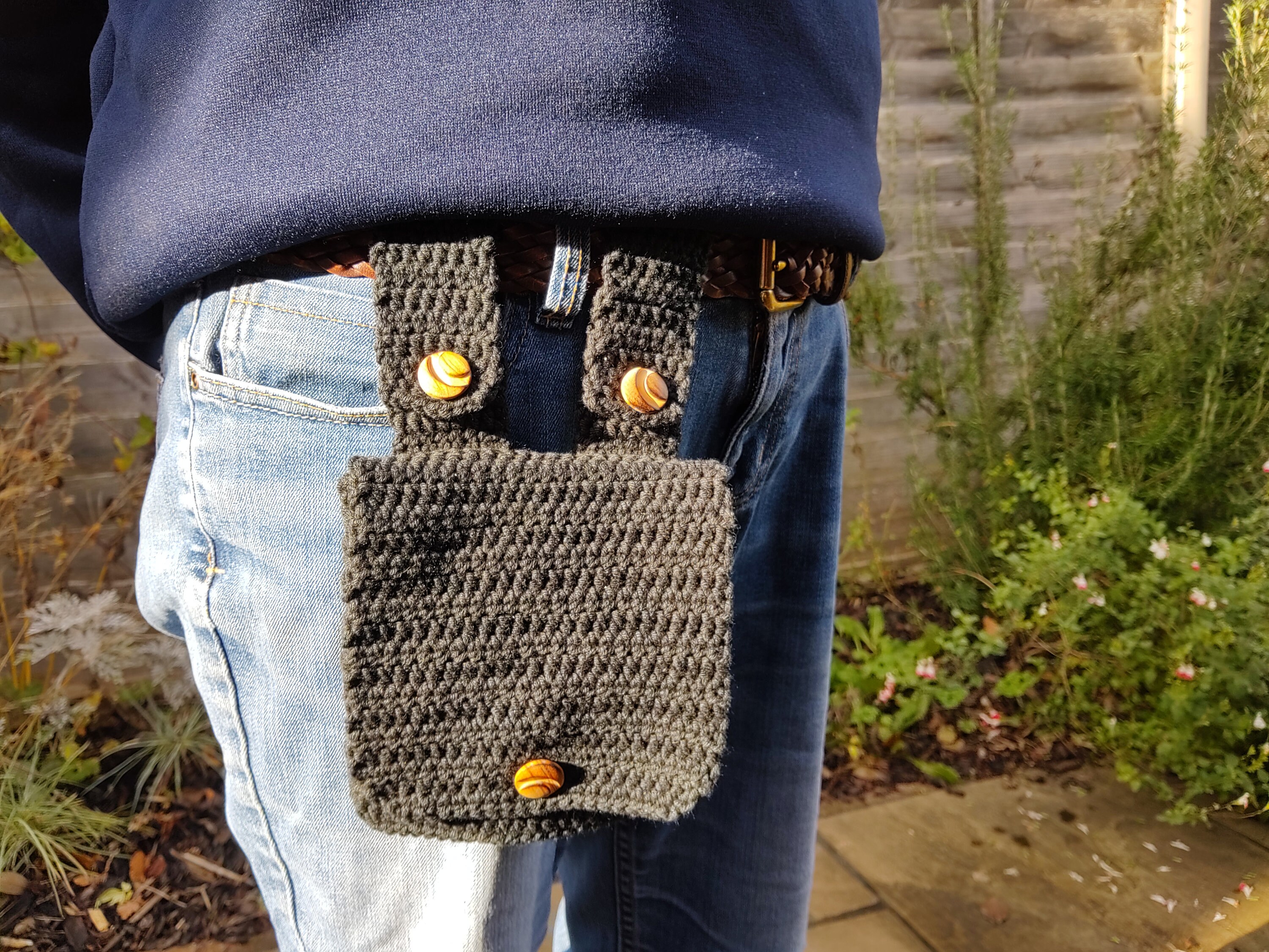 Crochet Belt Bag for dog walkers or festival goers Etsy