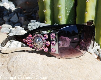 Western Sunglasses, Cowgirl Sunglasses, Black Sunglasses, Rhinestone Cowgirl Bling Sunglasses, Gift Ideas For Her, Bling Bling Accessories