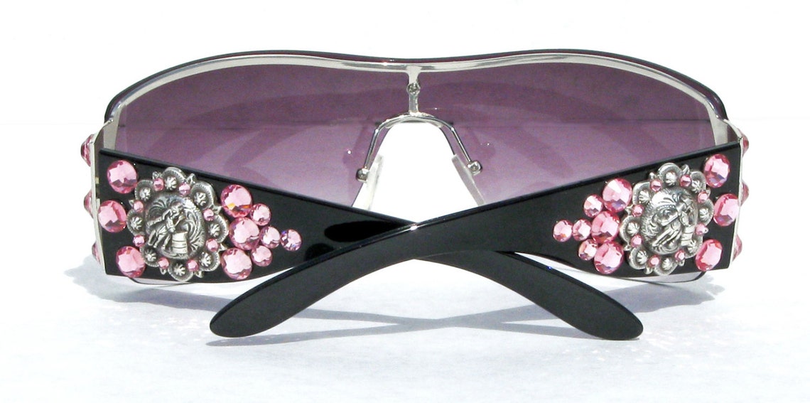 Western Sunglasses, Cowgirl Sunglasses, Black Sunglasses, Rhinestone
