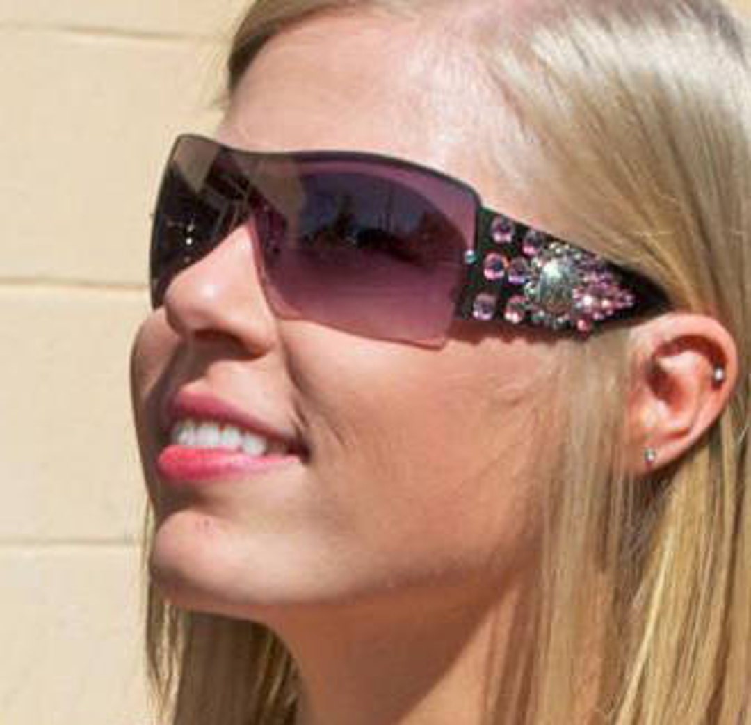 Western Sunglasses, Cowgirl Sunglasses, Black Sunglasses, Rhinestone