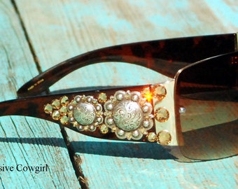 Western Sunglasses, Cowgirl Sunglasses, Black Sunglasses, Brown Sunglasses, Rhinestone Cowgirl Bling Sunglasses, Gift Ideas For Her