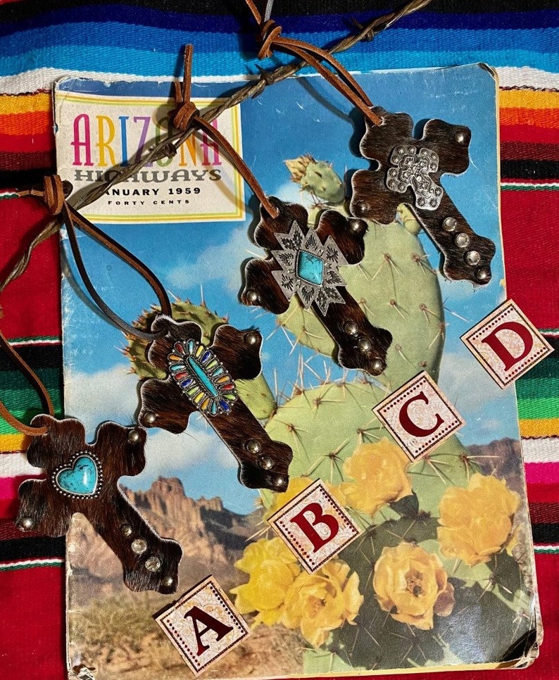 Leather Saddle Cross Western Cross Cowgirl Gift Bridal Etsy