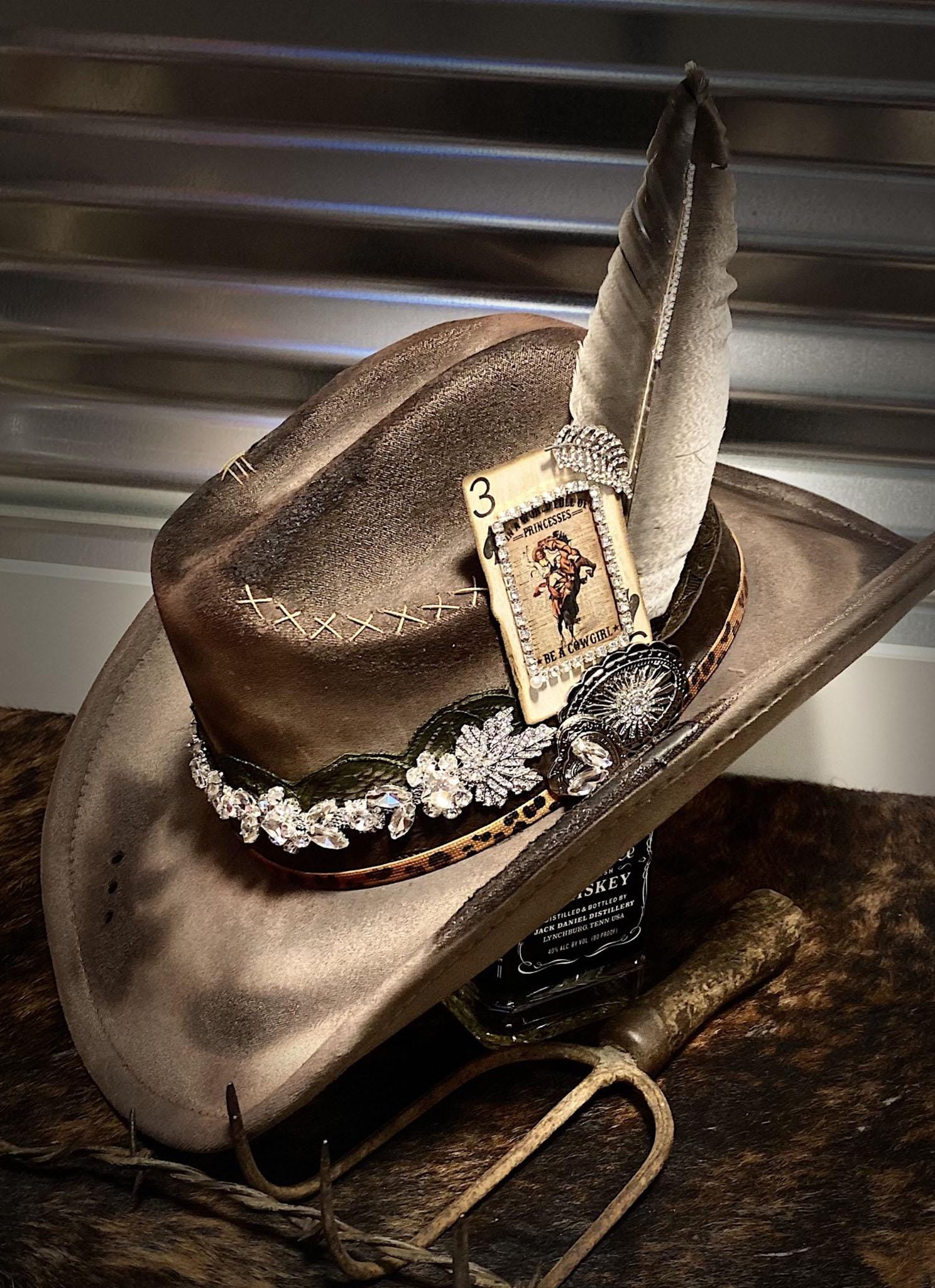 CC Boutique taupe suede-look western hat with braided band Cato Fashions | Cato Braided Trim Cowboy Hat main image 4