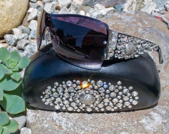Western Sunglasses, Cowgirl Sunglasses, Black Sunglasses, Rhinestone Cowgirl Bling Sunglasses, Gift Ideas For Her, Bling Bling Accessories