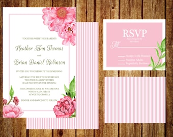 Vintage Spring Wedding Invitation