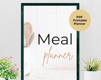 Minimalist Meal Planner: Weekly, Monthly, Inventory & More - Digital PDF File