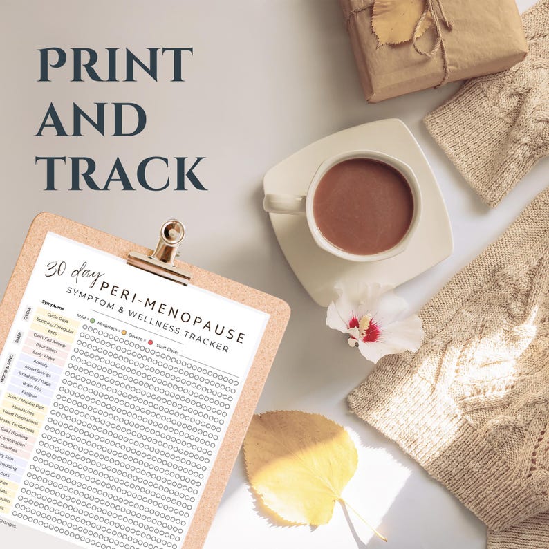 Perimenopause 30-day Symptom Tracker Printable | Hormone & Mood Log PDF ...