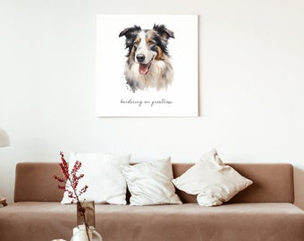 Inspirational Printable Art | Motivational Wall Art | Watercolour Wall Art | Printable Wall Art | Farmhouse Decor | Border Collie Art