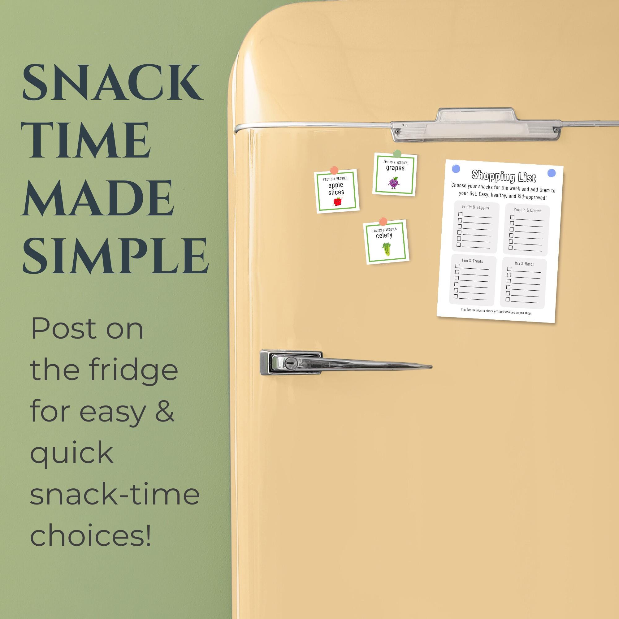 Printable Snack Cards for Kids: Healthy Food Activity Pack (PDF ...