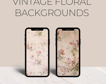 Vintage Floral Phone Wallpaper | Floral iPhone Wallpaper | Smartphone Wallpaper | Floral Background Phone | Boho Phone Background