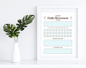30-day Challenge | Printable Fitness Tracker | Fitness Challenge Printable | PDF Fitness Tracker | Daily Fitness Tracker | Daily Fitness