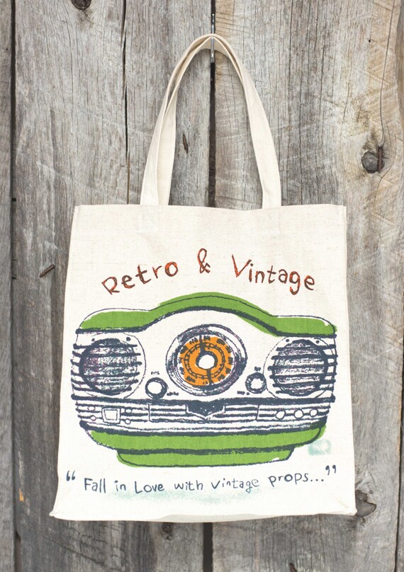 Items similar to Vintage Lunch Bag, Eco Lunch Bag, Rustic Tote Bag