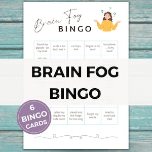 Brain Fog Bingo Game Printable, Funny Menopause Party Game, Midlife Bingo Cards, Girls Night Activity