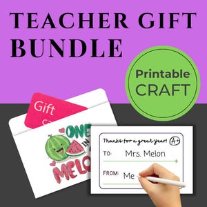 Teacher Gift Card Holder Bundle, Printable Teacher Appreciation Cards, End of Year Thank You, DIY Envelope Template, Instant Download