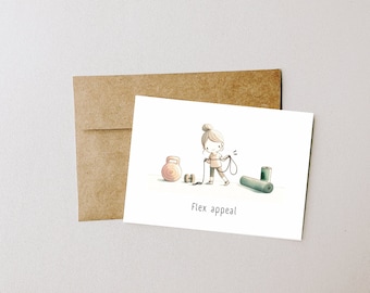 Fitness Card | Encouragement Card | Friendship Card | Printable Greeting Card | Digital Card | Inspirational Card | Support Card | PDF Card